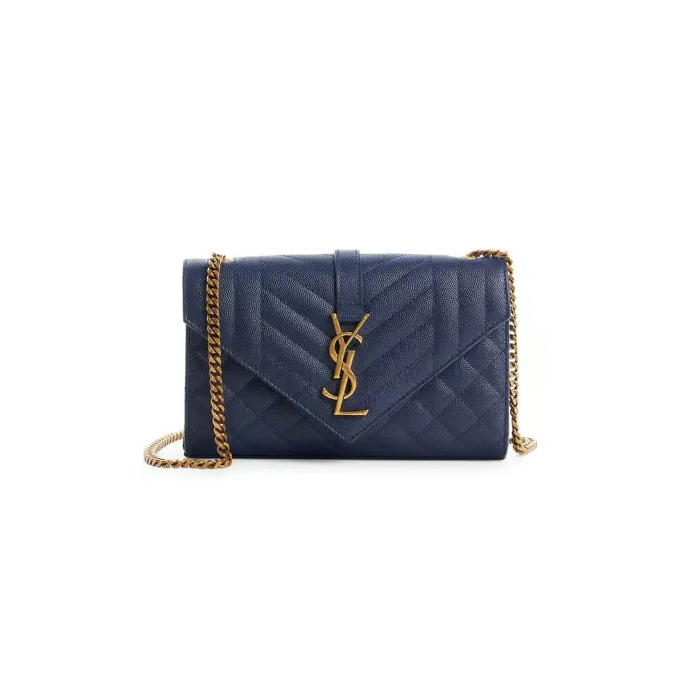 Y*L monogram matelassÉ calfskin shoulder bag-bule charron 45511510 (21*13*6cm)